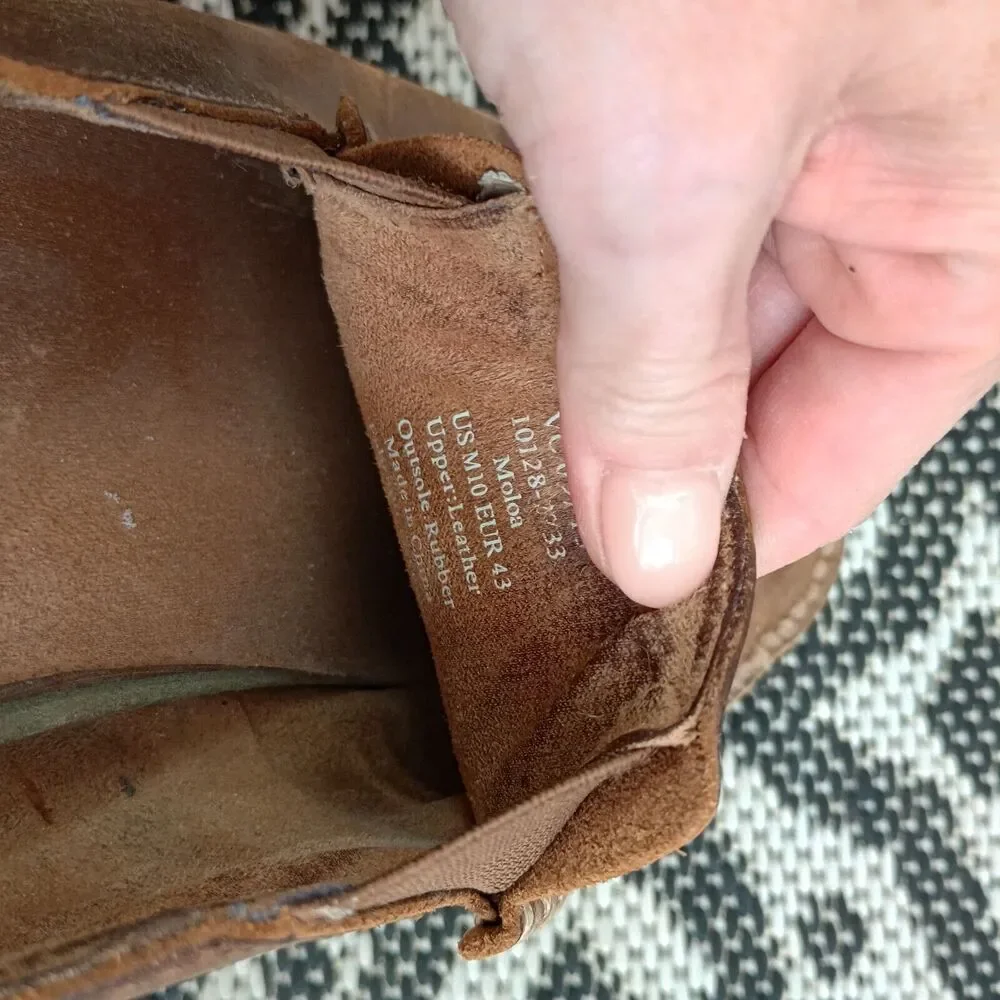 Mens OluKai Moloa 10128-2733 Slipper Brown Leather‎ Sz M10
